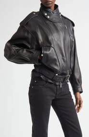Isabel Marant Farza Leather Motorcycle Jacket
