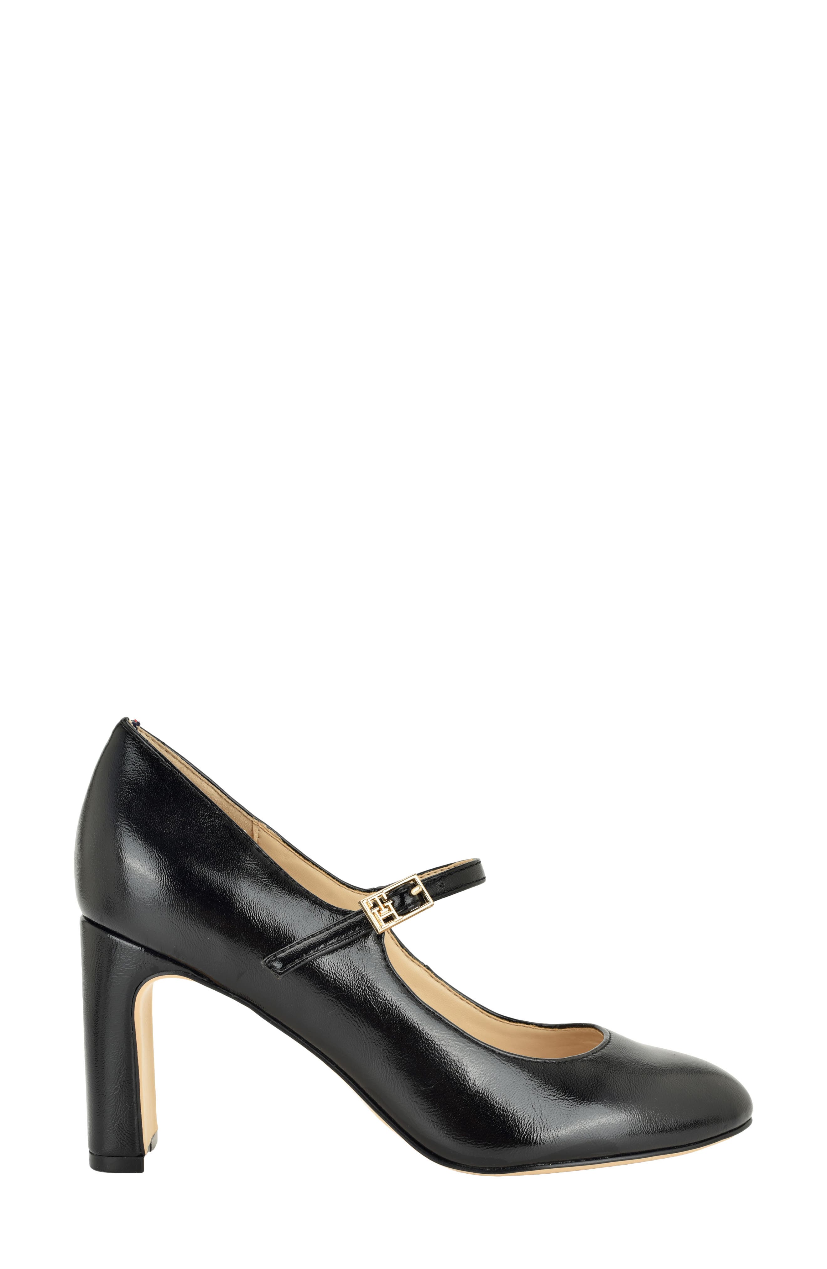 Sloane Faux Leather Mary Jane Pump, Alternate, color, BLACK