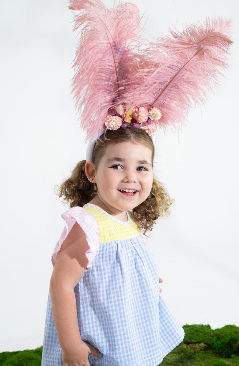 Magnetic Me Kids' Colorblock Gingham Cotton Seersucker Top & Shorts Set, Alternate, color, Multi Gingham