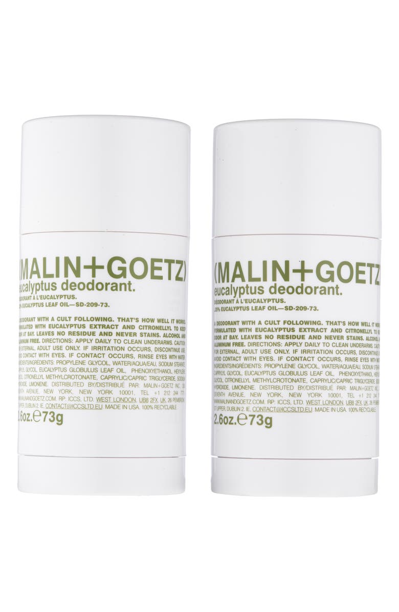 MALIN+GOETZ Eucalyptus Deodorant Set $48 Value, Main, color, 
