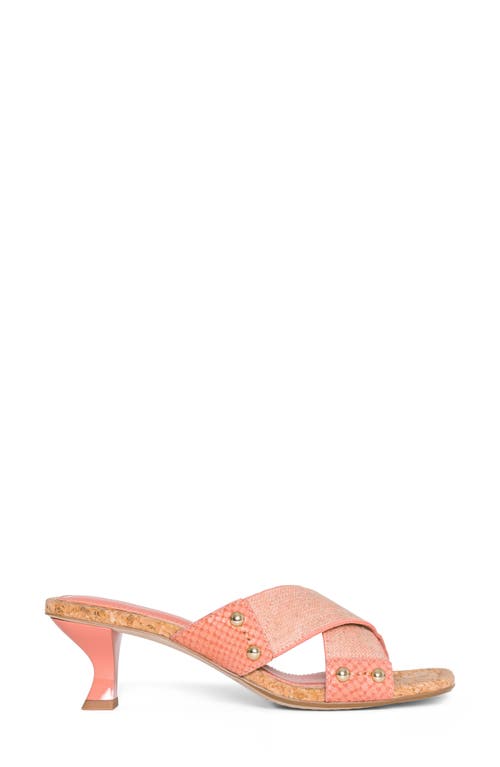 DONALD PLINER DONALD PLINER CROSS STRAP KITTEN HEEL SLIDE SANDAL