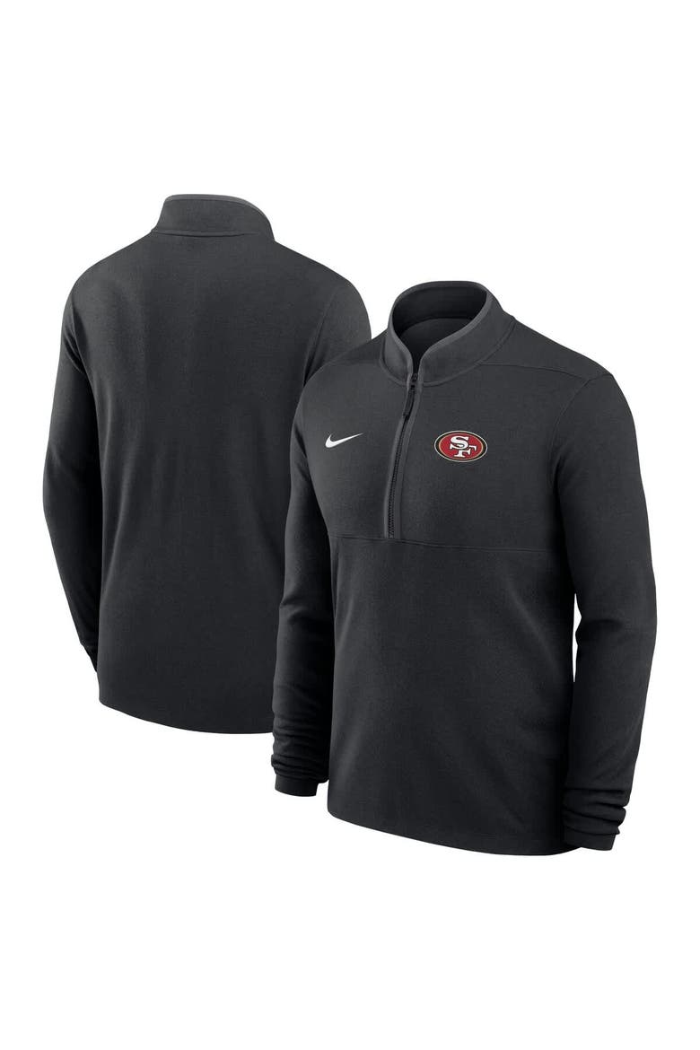 Men's Nike Black San Francisco 49ers Lightweight Victory Dri-FIT Half-Zip Pullover, Main, color, Black