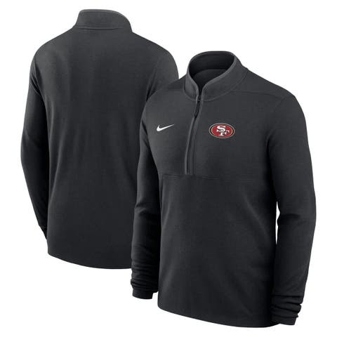 Men's Nike Black San Francisco 49ers Lightweight Victory Dri-FIT Half-Zip Pullover