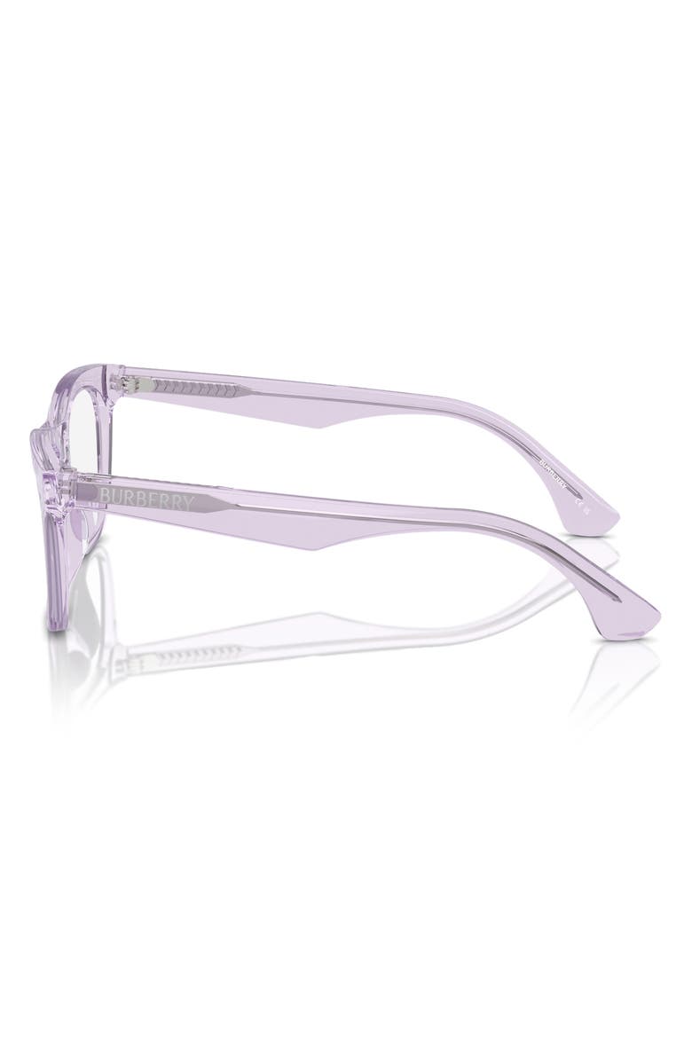 Burberry 45mm Square Optical Glasses, Alternate, color, Lilac / Demo Lens