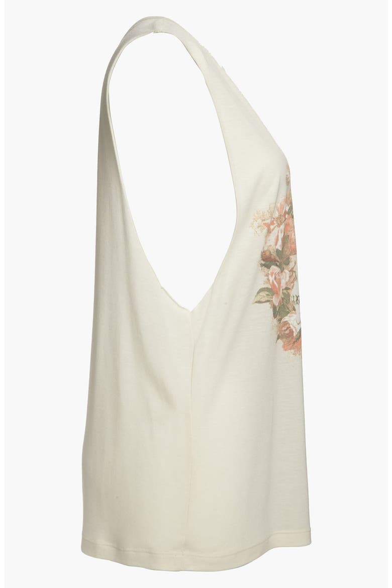 TWP 'Skull & Roses' Muscle Tee, Alternate, color, WHITE