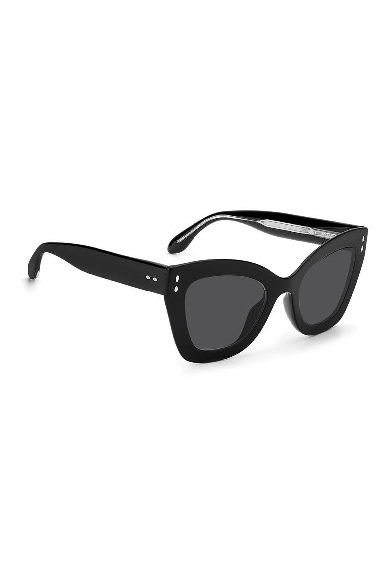 51mm Cat Eye Sunglasses, Alternate, color, BLACK