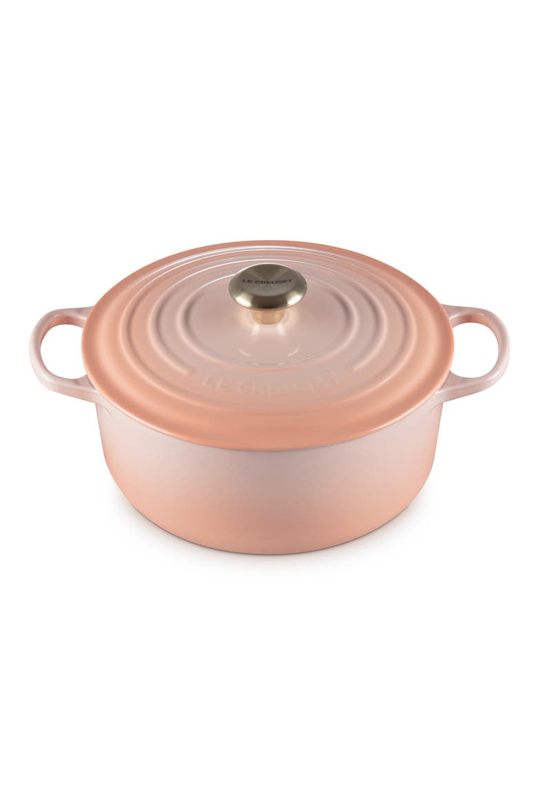 Signature 5.5-Quart Round Enamel Cast Iron French/Dutch Oven, Alternate, color, PECHE