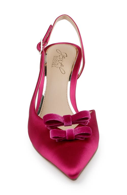 Jewel Badgley Mischka Ellery Slingback Pointed Toe Pump In Pink