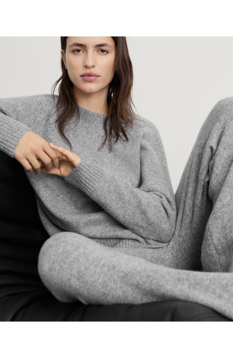 MANGO Knit Pants, Alternate, color, Grey