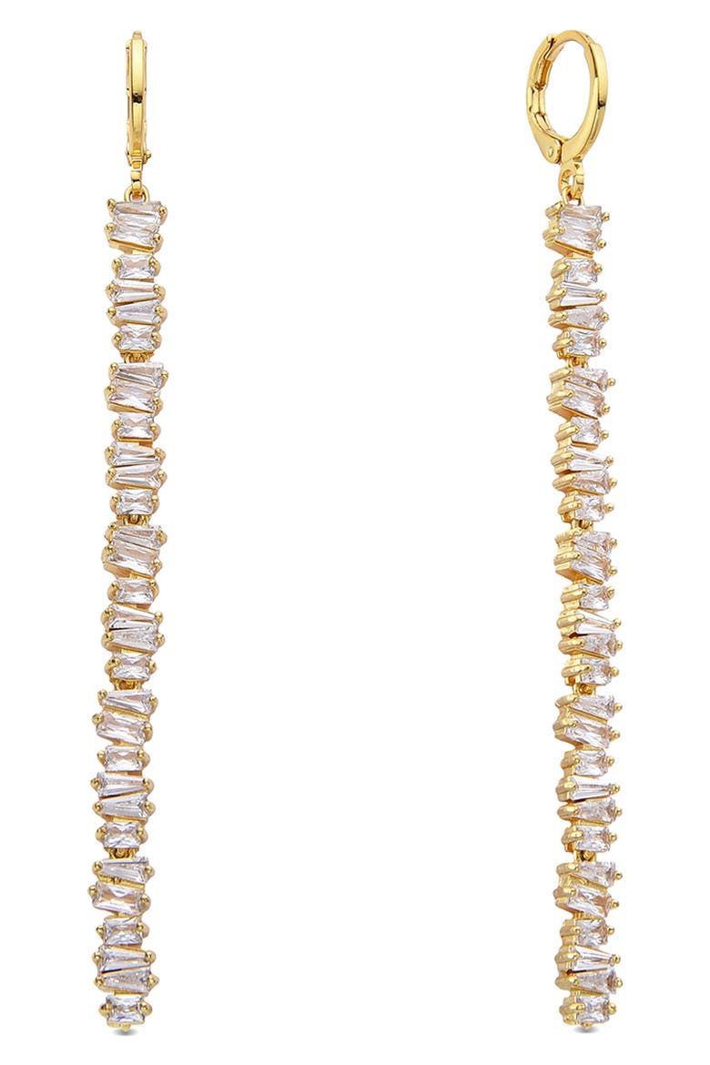 Clara CZ Linear Drop Earrings, Alternate, color, GOLD