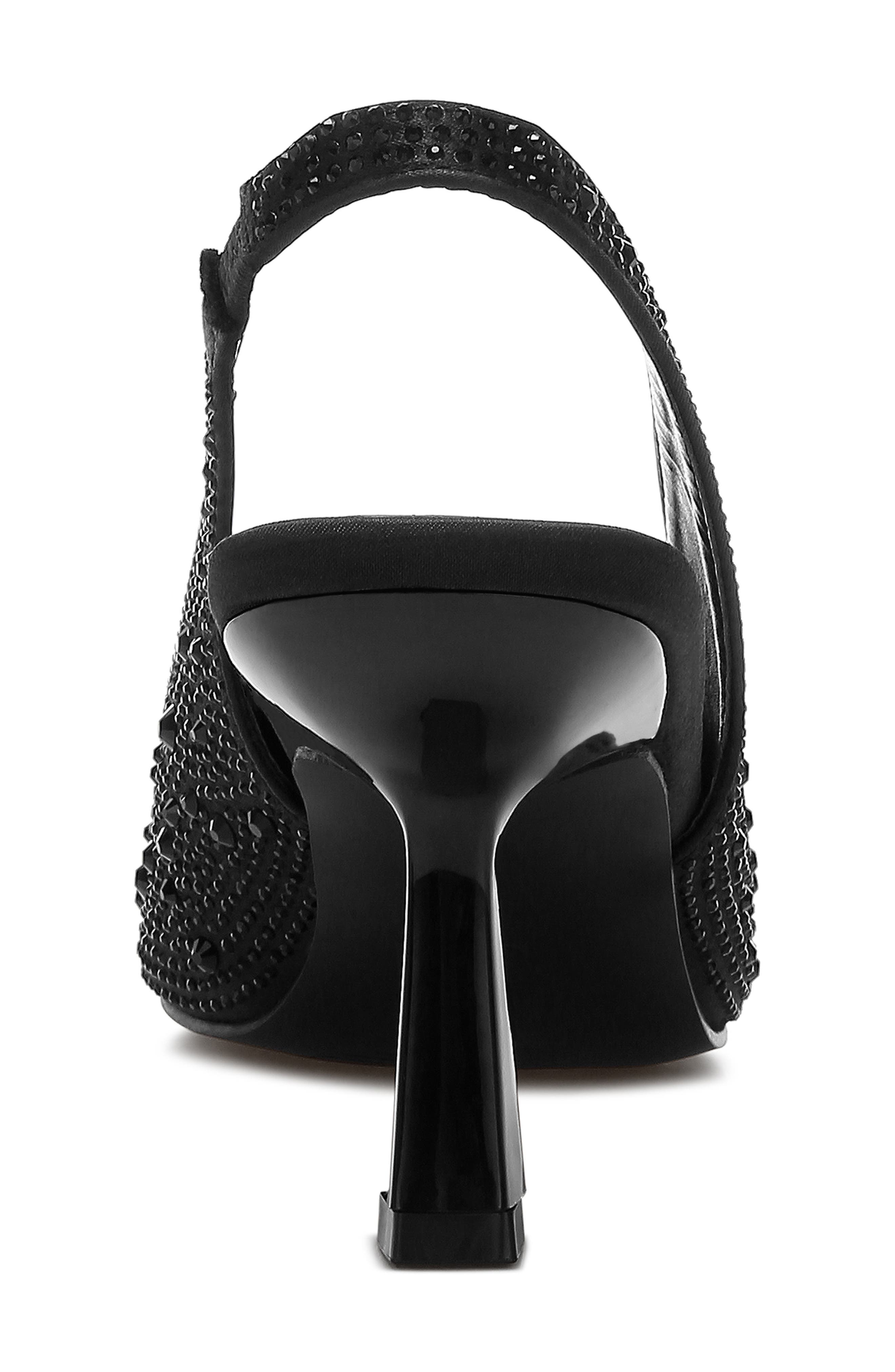 LONDON RAG Ararki Crystal Slingback Pump, Alternate, color, Black