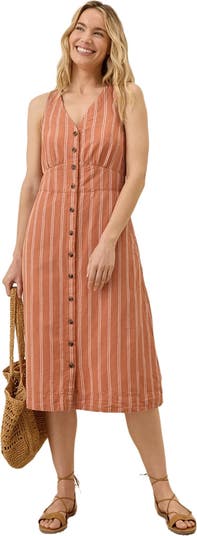 Pact Canopy Linen Blend Button-Front Dress Made with Organic Cotton |  Nordstrom