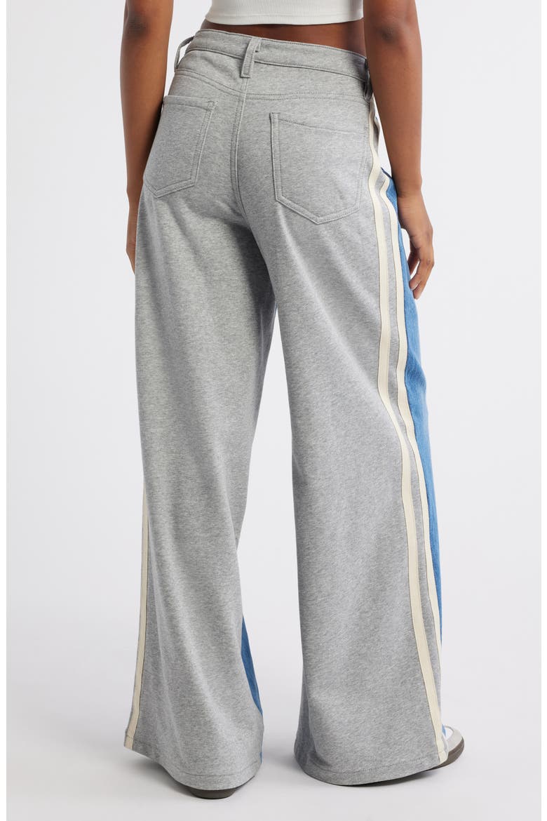 Stripe Wide Leg Jeans, Alternate, color, INDIGO