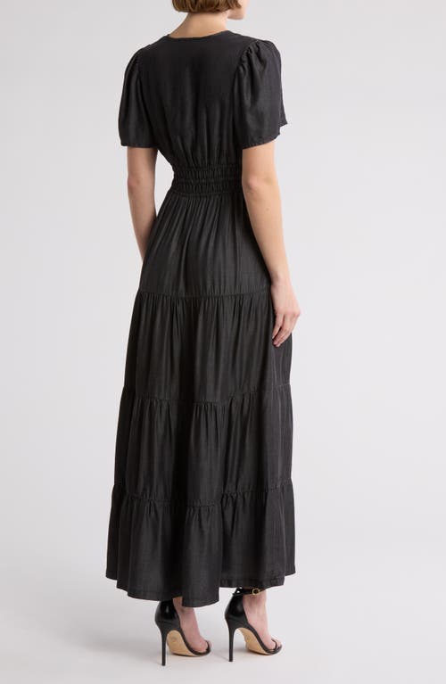BY DESIGN BY DESIGN RIO LYOCELL SHORT SLEEVE TIERED MAXI DRESS