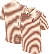 Nike Men's Nike Tan USC Trojans Primary Logo Striped Dri-FIT Polo