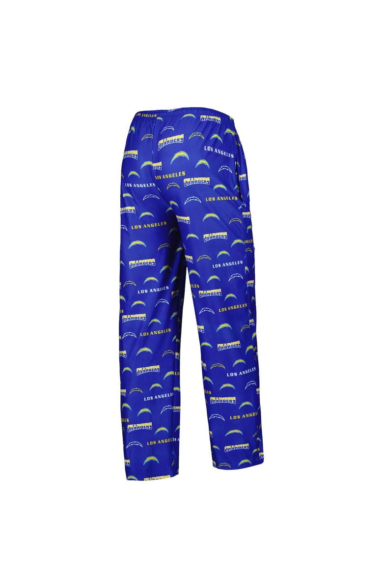 CONCEPTS SPORT Men's Concepts Sport Powder Blue Los Angeles Chargers Breakthrough Allover Print Knit Sleep Pants, Alternate, color, 