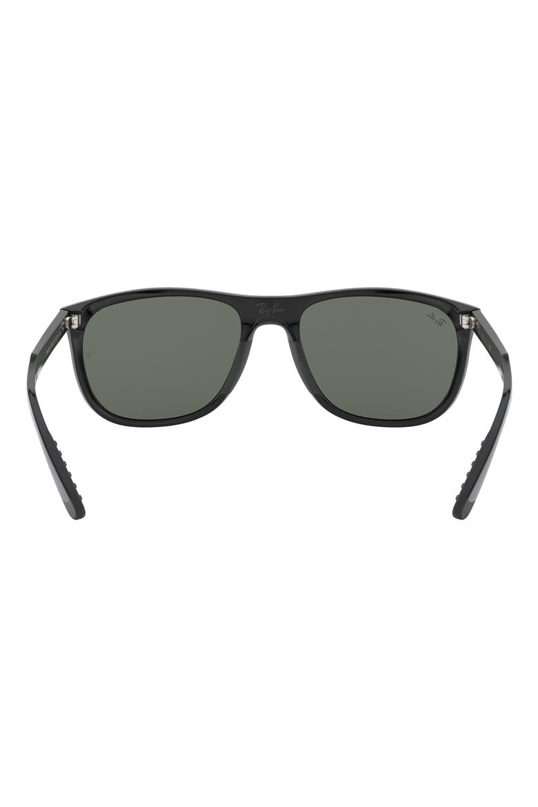 58mm Square Sunglasses, Alternate, color, BLACK