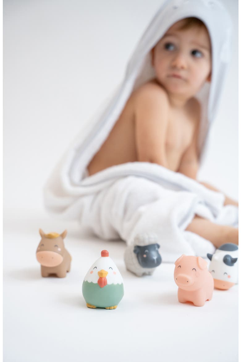 Funny Farm Set of 5 Bath Toys, Alternate, color, MULTI