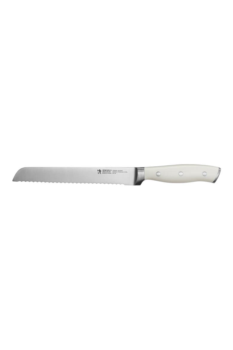 Forged Accent 8-Inch Bread Knife, Main, color, WHITE