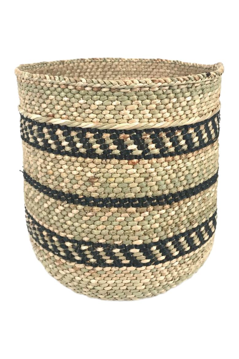 Black Stripe Iringa Basket, Alternate, color, Black Stripe