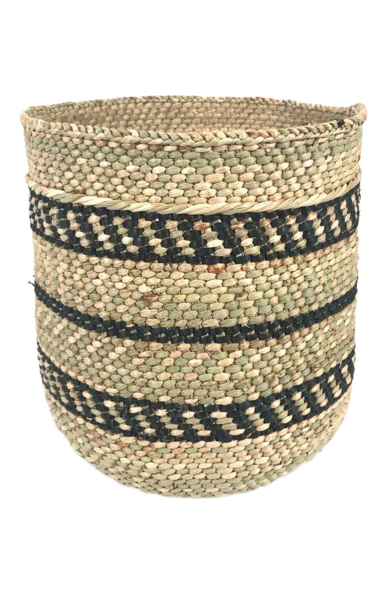 Mbare Black Stripe Iringa Basket, Alternate, color, Black Stripe