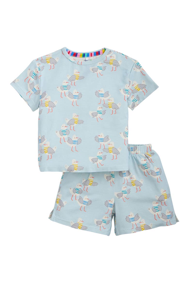 Kids' Gulls Wanna Have Fun Fitted Two-Piece Pajamas, Main, color, GULLS WANNA HAVE FUN