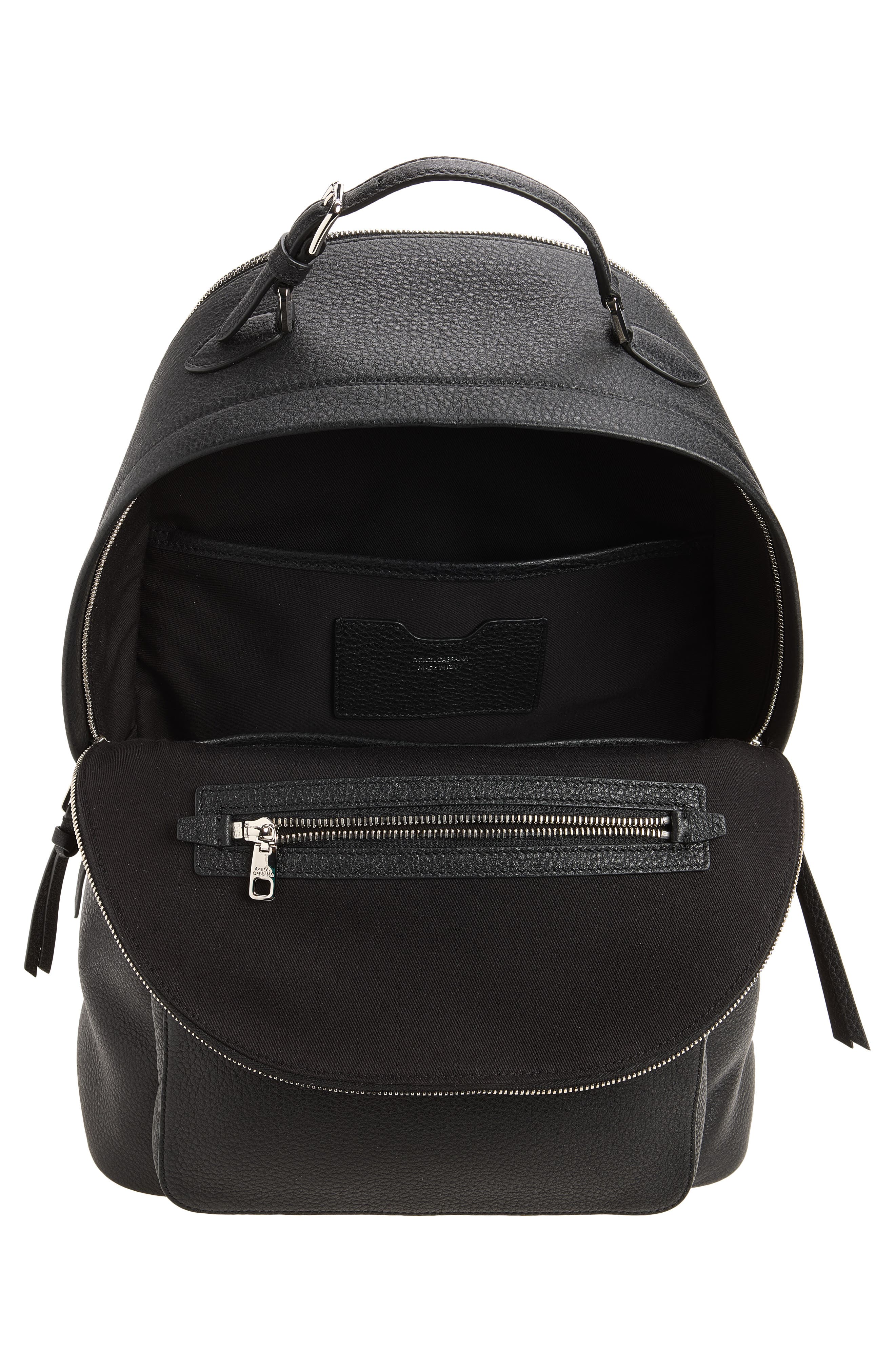 Vittoria Leather Backpack, Alternate, color, 80999 NERO