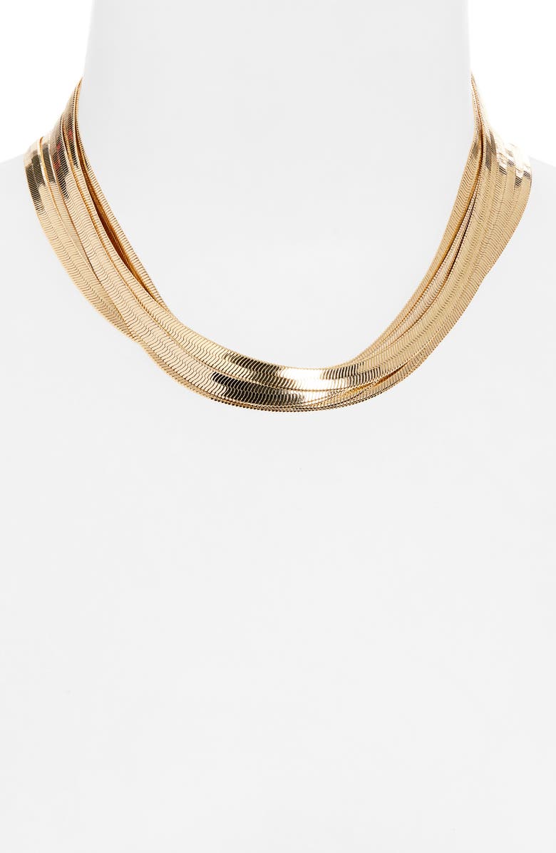 ROXANNE ASSOULIN The Liquid Snake Chain Necklace, Alternate, color, Gold