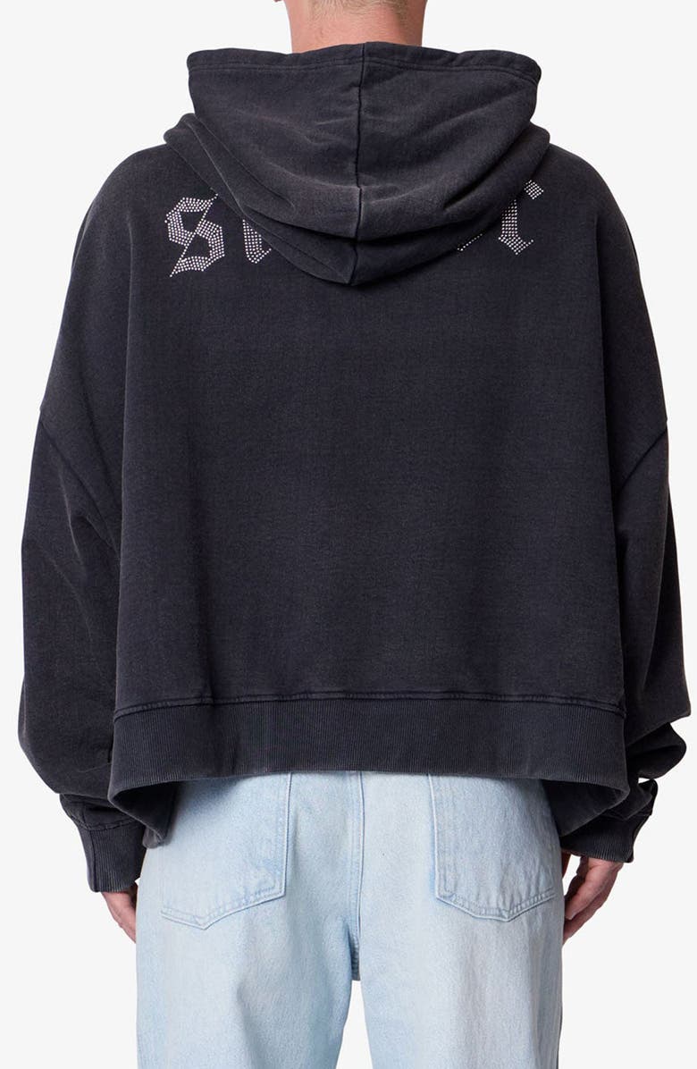 mnml Saints & Sinners Embellished Hoodie, Alternate, color, Black