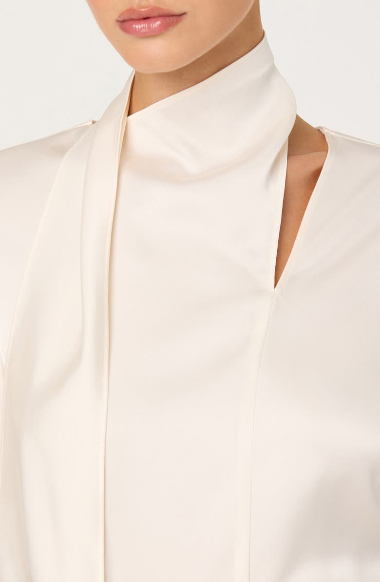 ASTR the Label Felista Scarf Neck Long Sleeve Shirt, Alternate, color, Off White