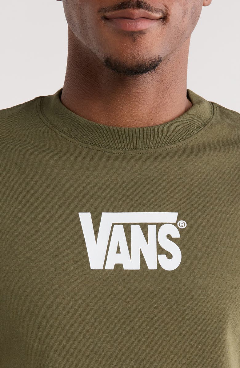 Vans Stretch Logo Cotton Graphic T-Shirt, Alternate, color, Mossy Olive