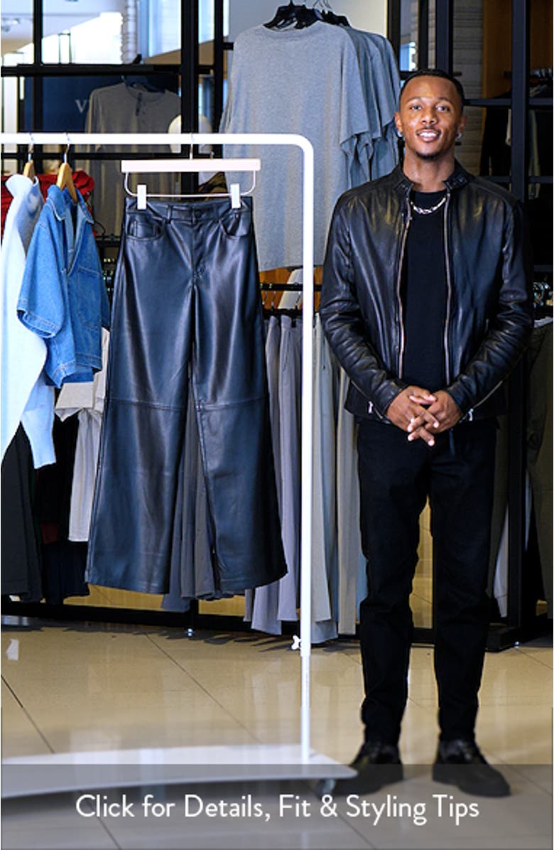 Faux Leather Wide Leg Pants, sales video thumbnail