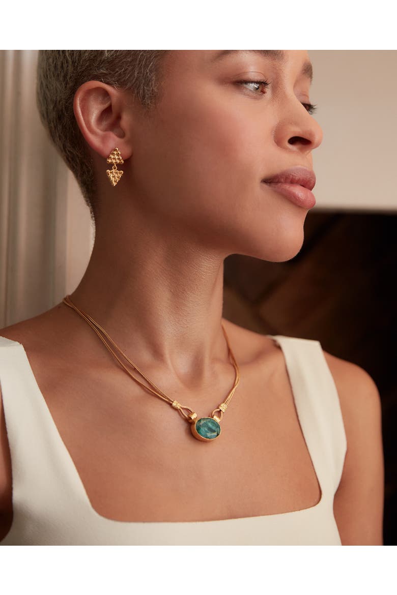 Daphne Chain Necklace, Alternate, color, Brass