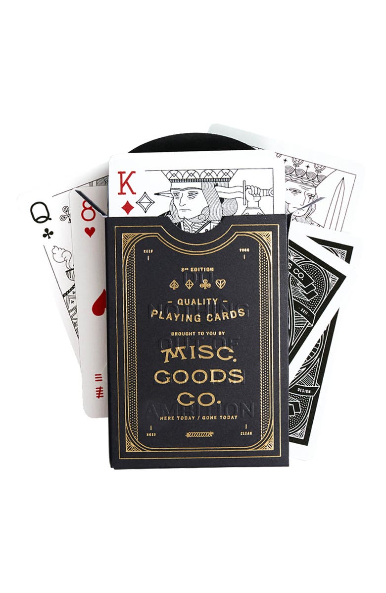 Misc. Goods Co. Black Playing Cards Deck, Alternate, color, 