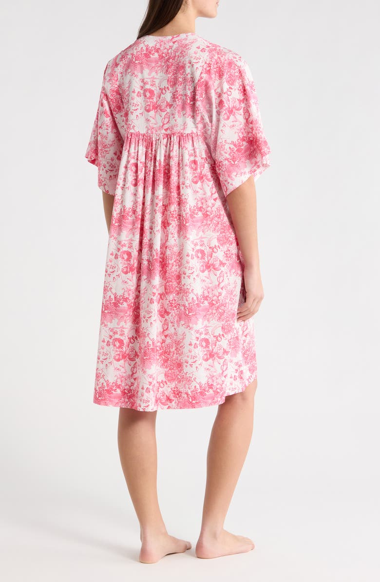 Papinelle Toile de Jouy Caftan Nightgown, Alternate, color, Pink Lemonade