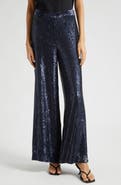 TWP Adieu Sequin Wide Leg Silk Pants