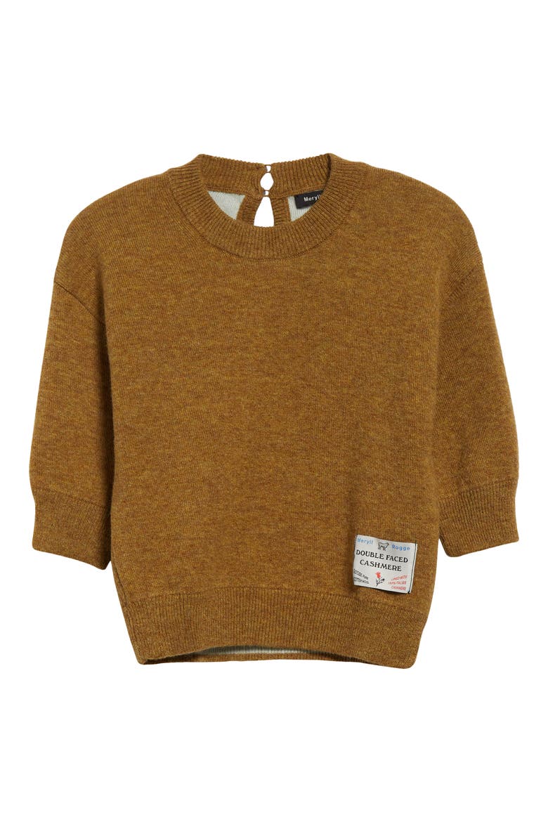 Double Face Wool & Cashmere Sweater, Alternate, color, OCRA