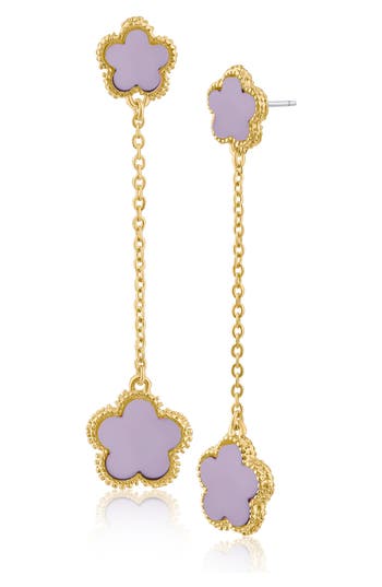 Jardin Clover Station Chain Drop Earrings