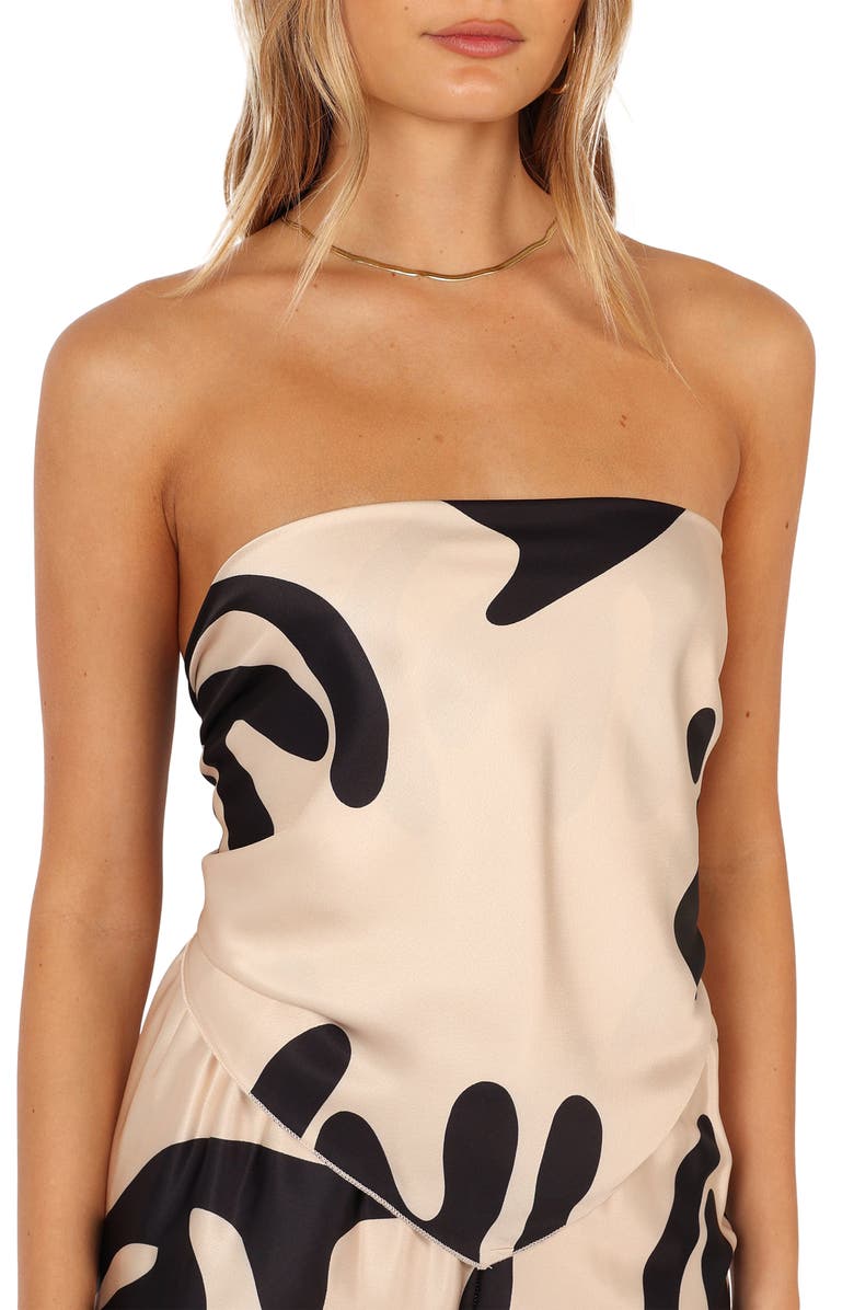 Petal & Pup Milla Tube Top & Pants Set, Alternate, color, Cream/ Black