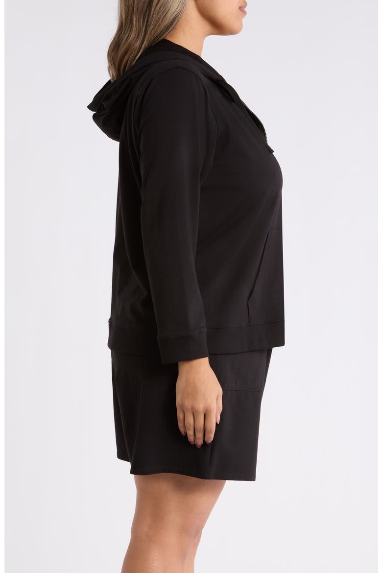 Hooded Zip Jacket, Alternate, color, BLACK