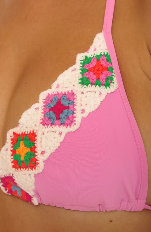 Isabella Rose 1969 Halter Triangle Swim Top In Pink