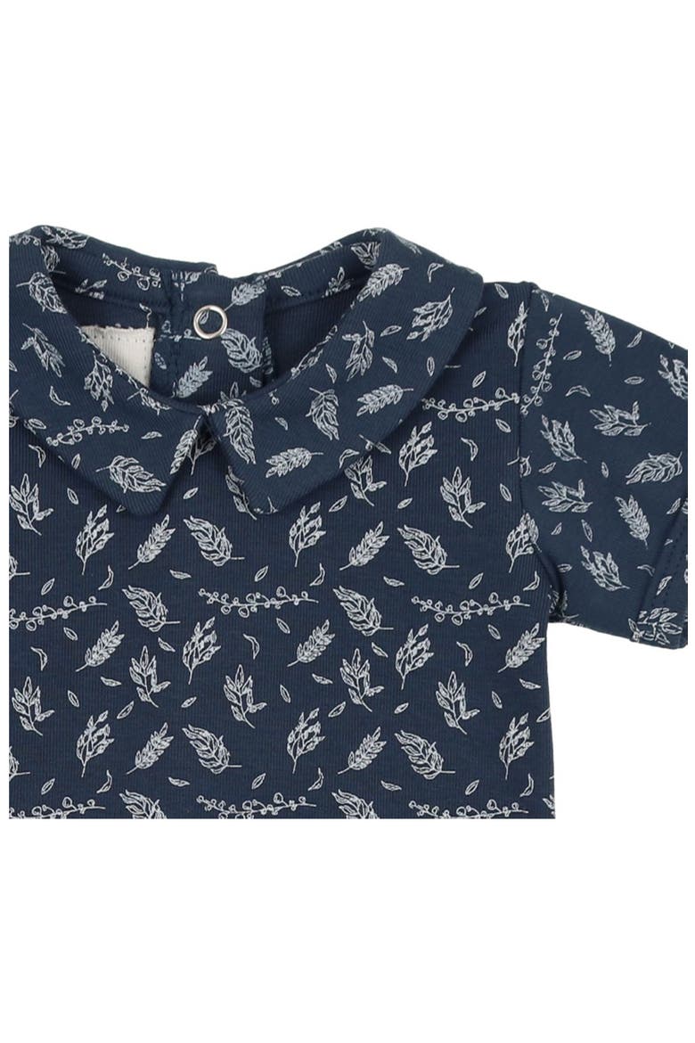 Kids' Leaves & Branches Stretch Cotton Top & Shorts Set, Alternate, color, DENIM BLUE