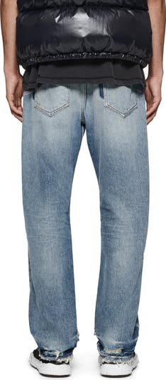 Distressed Straight Leg Jeans