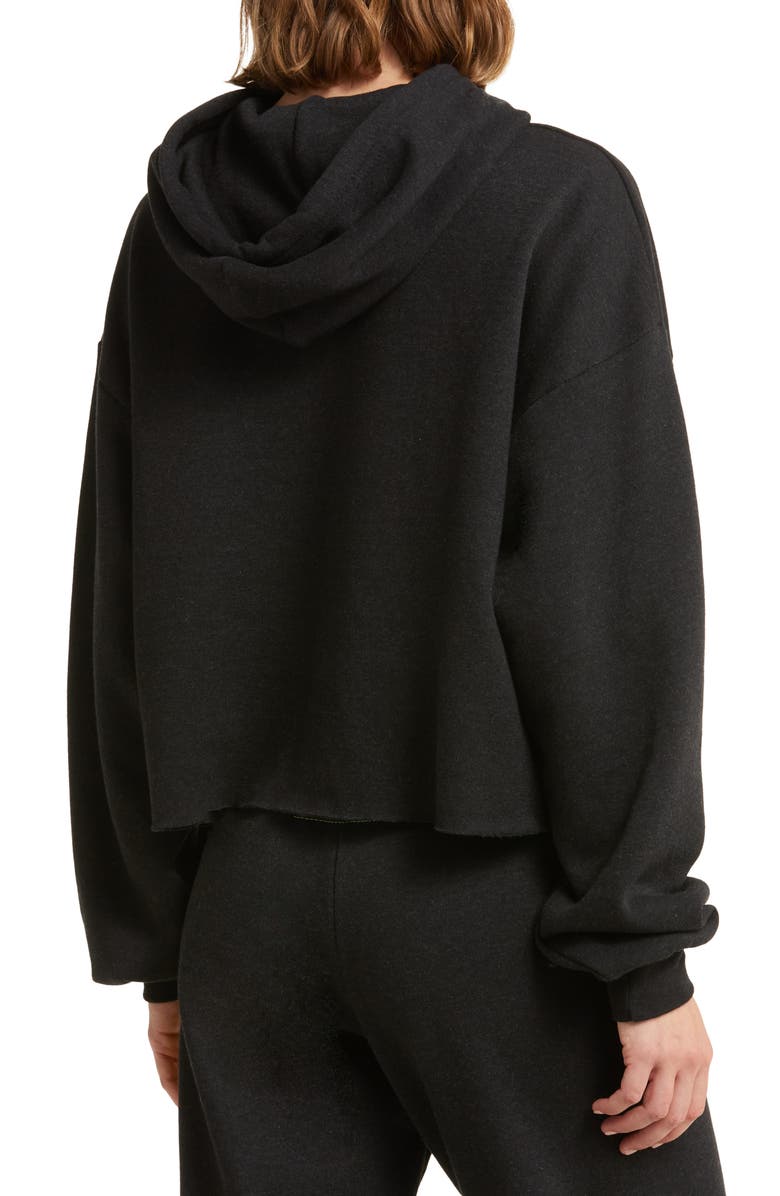 Aviator Nation Smiley Graphic Crop Hoodie, Alternate, color, 