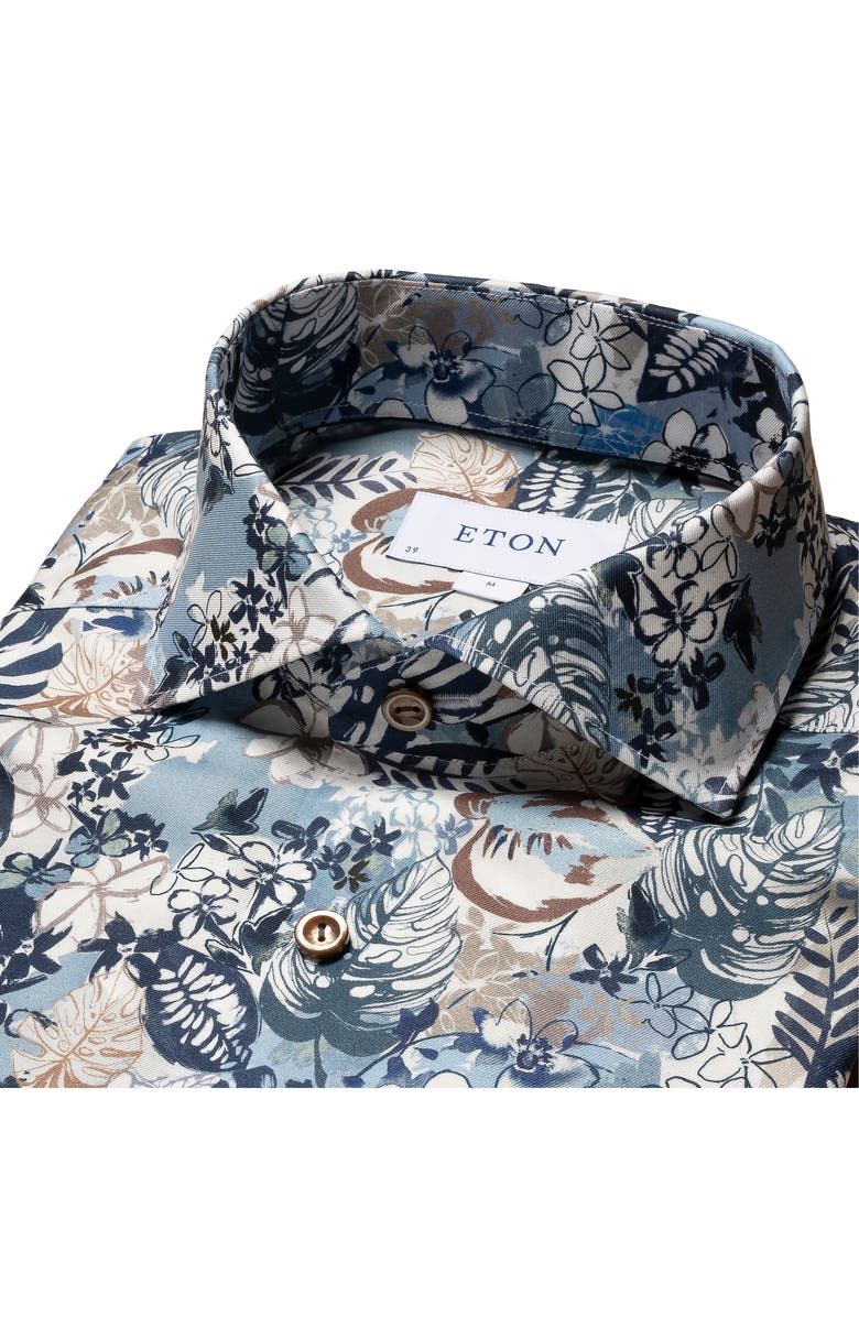 Eton Slim Fit Floral Dress Shirt, Alternate, color, 