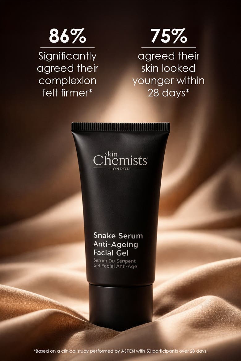 Snake Serum Anti-Aging Facial Gel 30ml for Loss of Firmness, Fine Lines & Wrinkles, Alternate, color, White