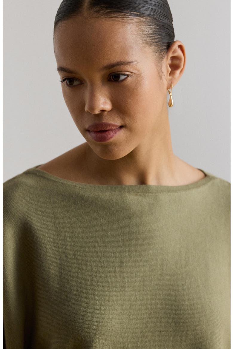 Boat Neck Cotton & Modal Sweater, Alternate, color, LIGHT AGAVE GREEN