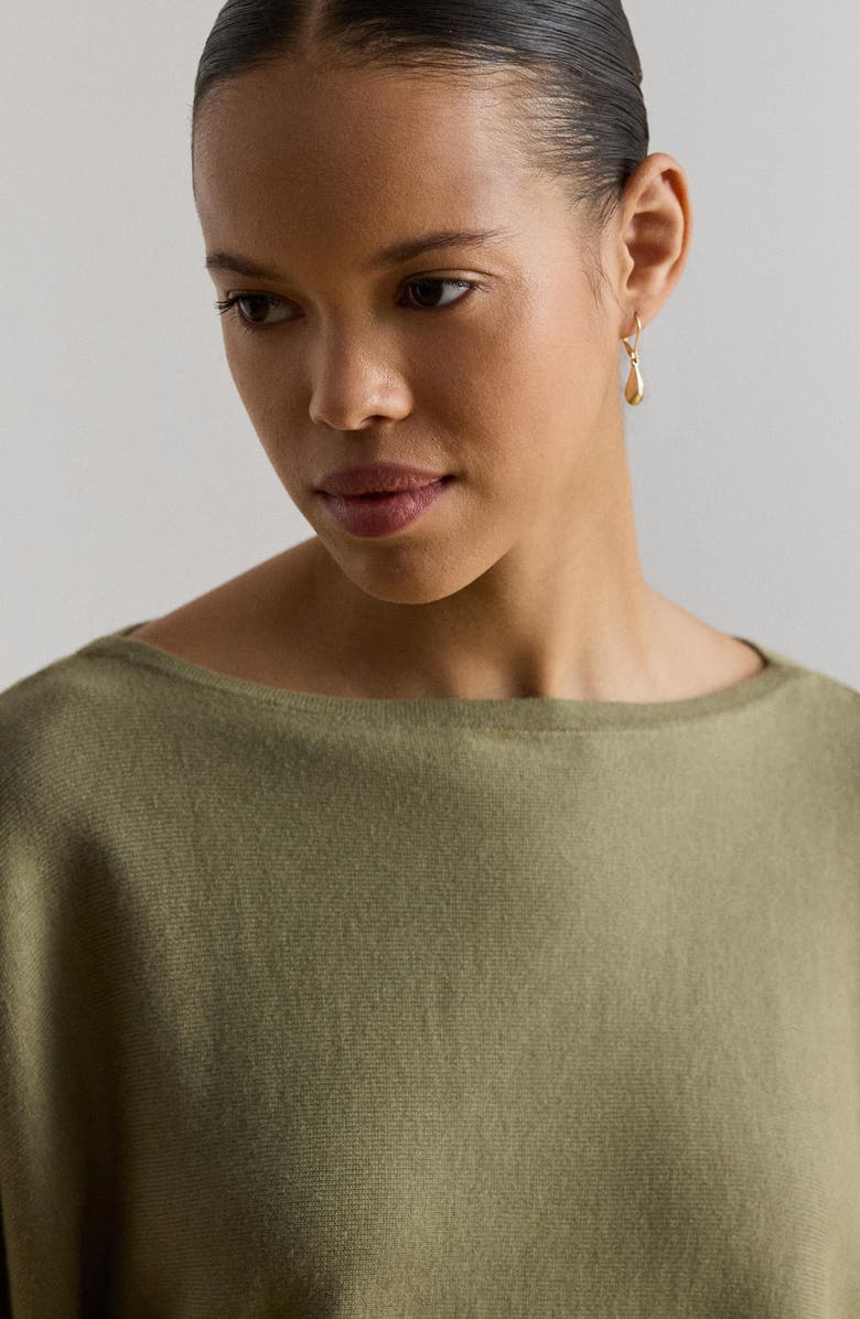 Lauren Ralph Lauren Boat Neck Cotton & Modal Sweater, Alternate, color, Light Agave Green