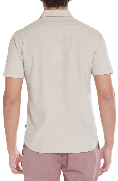 Civil Society Seersucker Short Sleeve Button-up Shirt In Neutral