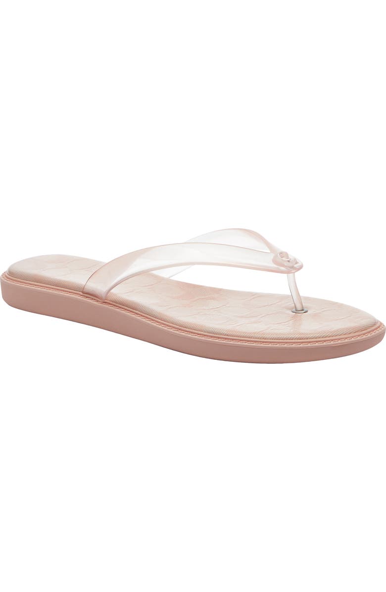 COACH Jelly Flip Flop, Main, color, Candy Pink